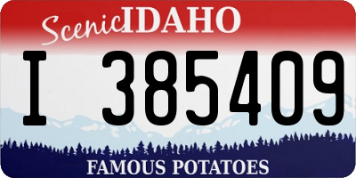 ID license plate I385409