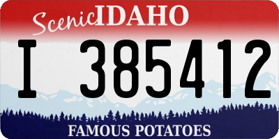 ID license plate I385412