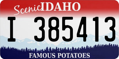 ID license plate I385413