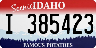 ID license plate I385423