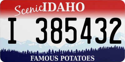 ID license plate I385432