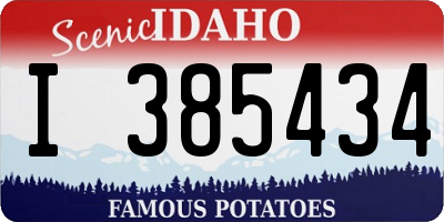 ID license plate I385434