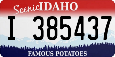 ID license plate I385437