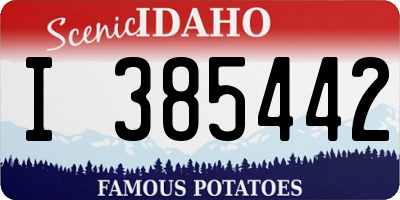 ID license plate I385442