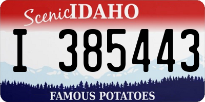 ID license plate I385443