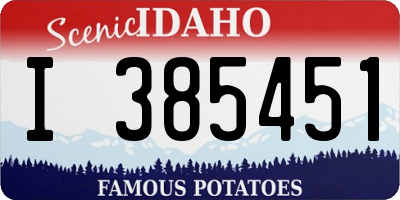 ID license plate I385451