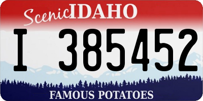 ID license plate I385452