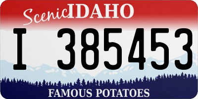 ID license plate I385453
