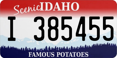 ID license plate I385455