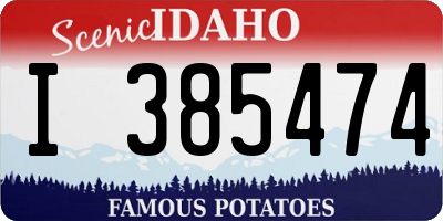 ID license plate I385474