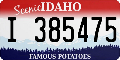 ID license plate I385475