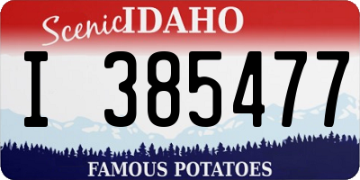 ID license plate I385477