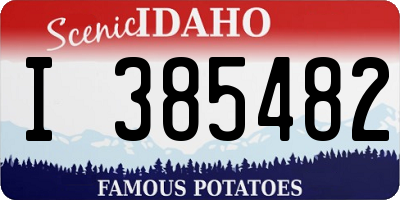 ID license plate I385482