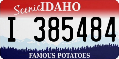 ID license plate I385484