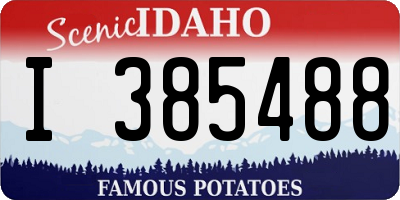 ID license plate I385488