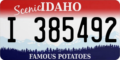 ID license plate I385492
