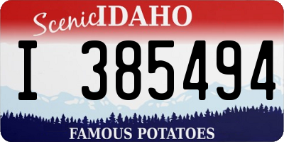 ID license plate I385494