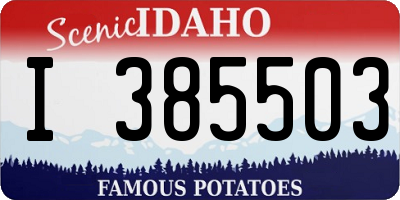 ID license plate I385503
