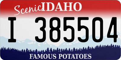 ID license plate I385504