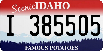 ID license plate I385505
