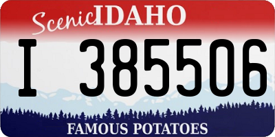 ID license plate I385506