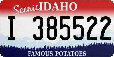 ID license plate I385522