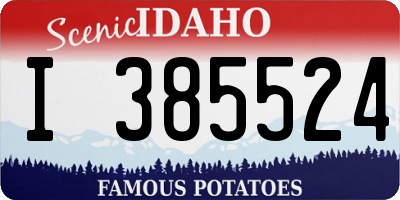 ID license plate I385524