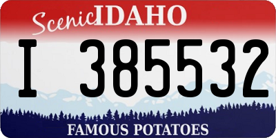 ID license plate I385532