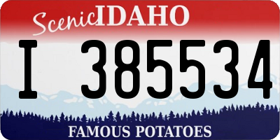 ID license plate I385534