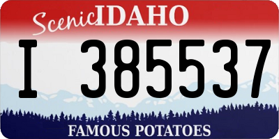 ID license plate I385537