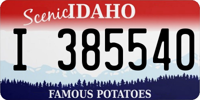ID license plate I385540