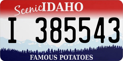 ID license plate I385543