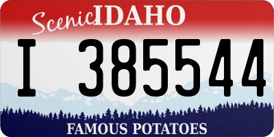ID license plate I385544