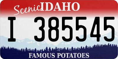 ID license plate I385545