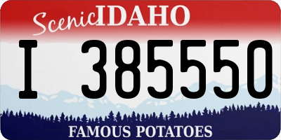 ID license plate I385550
