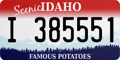 ID license plate I385551