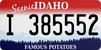 ID license plate I385552
