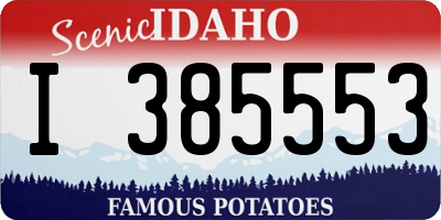ID license plate I385553