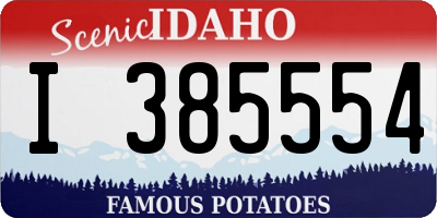 ID license plate I385554