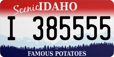 ID license plate I385555