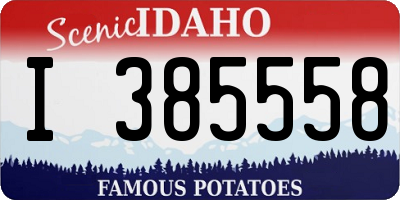ID license plate I385558