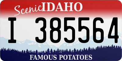 ID license plate I385564