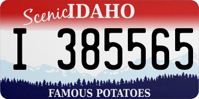ID license plate I385565