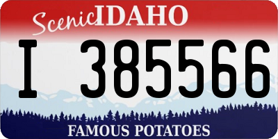 ID license plate I385566