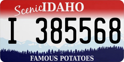 ID license plate I385568