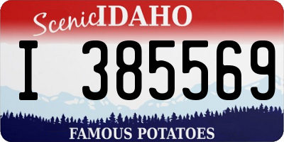 ID license plate I385569