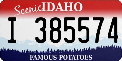 ID license plate I385574