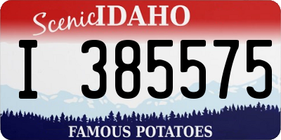 ID license plate I385575