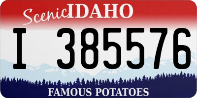 ID license plate I385576