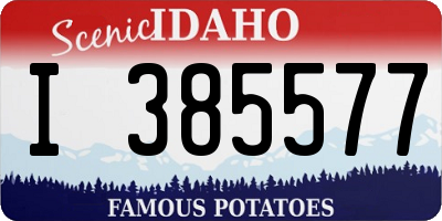 ID license plate I385577